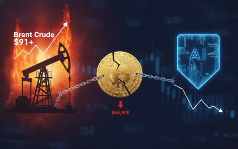 Bitcoin sous 64 000 $ : pétrole, IA et Fed tirant le marché vers le bas