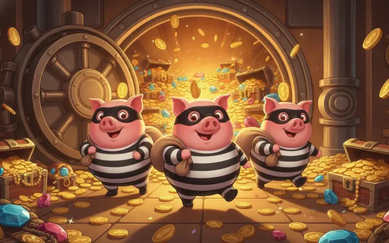 Un braquage animé au pays des trois cochons